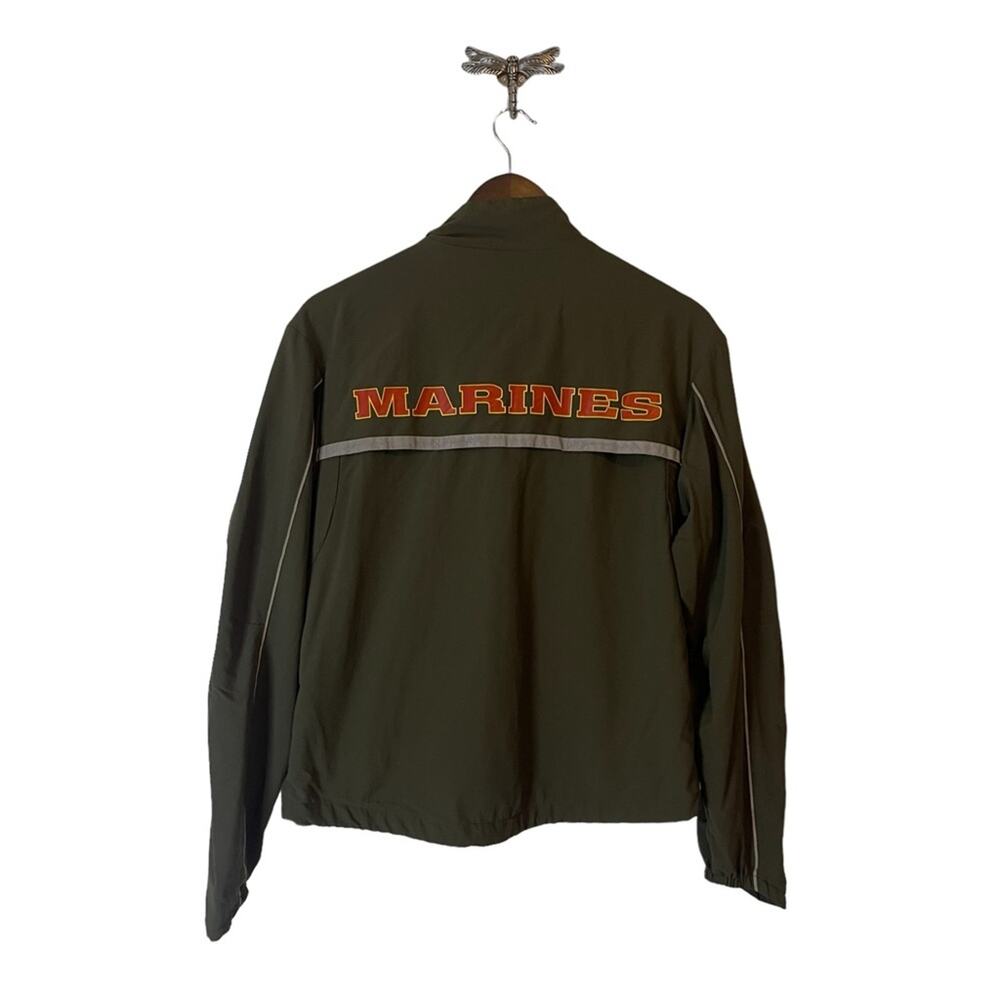 New Balance Marines Green Zip Up Jacket Women's Size Xsmall Short - Picture 2 of 5